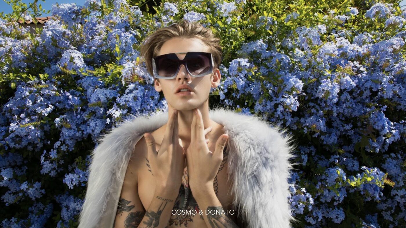 Model wears Cosmo & Donato